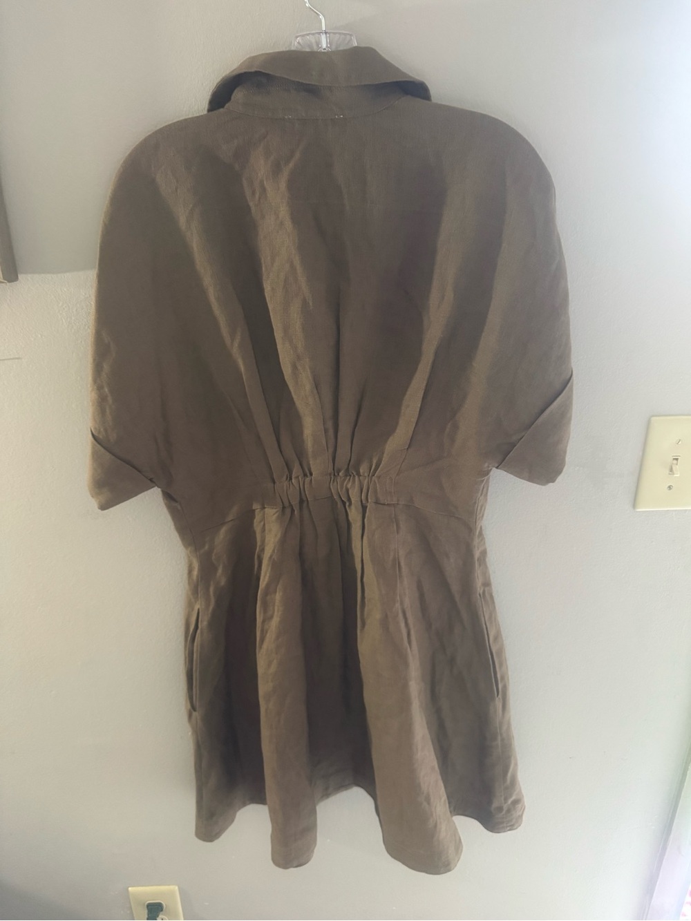Madewell Olive Tunic with Gathered Waist